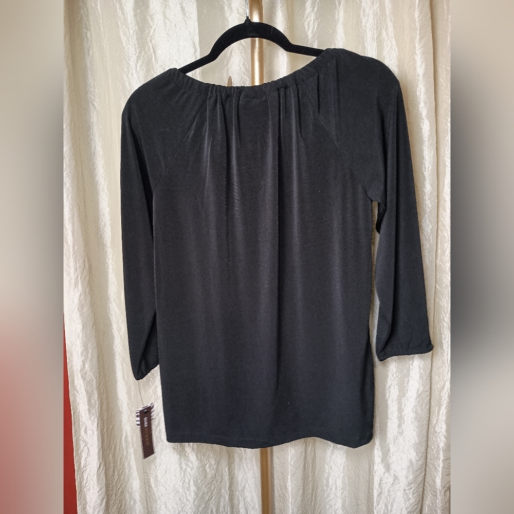 Dana Buchman Black Chain Detail Top – Size Small – NWT - Picture 3 of 9